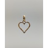 Twisted Heart Pendant diamond in 18k Yellow Gold