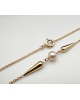 18k Yellow Gold Cone and Cultured Pearl Necklace