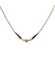 18k Yellow Gold Cone and Cultured Pearl Necklace