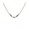 18k Yellow Gold Cone and Cultured Pearl Necklace