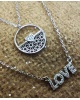 Collier Love zirconiums argent 925