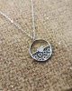 Circle Necklace with Flowers and Heart zirconia 925 Sterling Silver