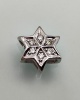 Pendentif étoile diamants or blanc 750